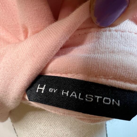 H by Halson Rose Blush Zip Up French Terry Motorcycle Jacket Size 14 - Picture 2 of 11